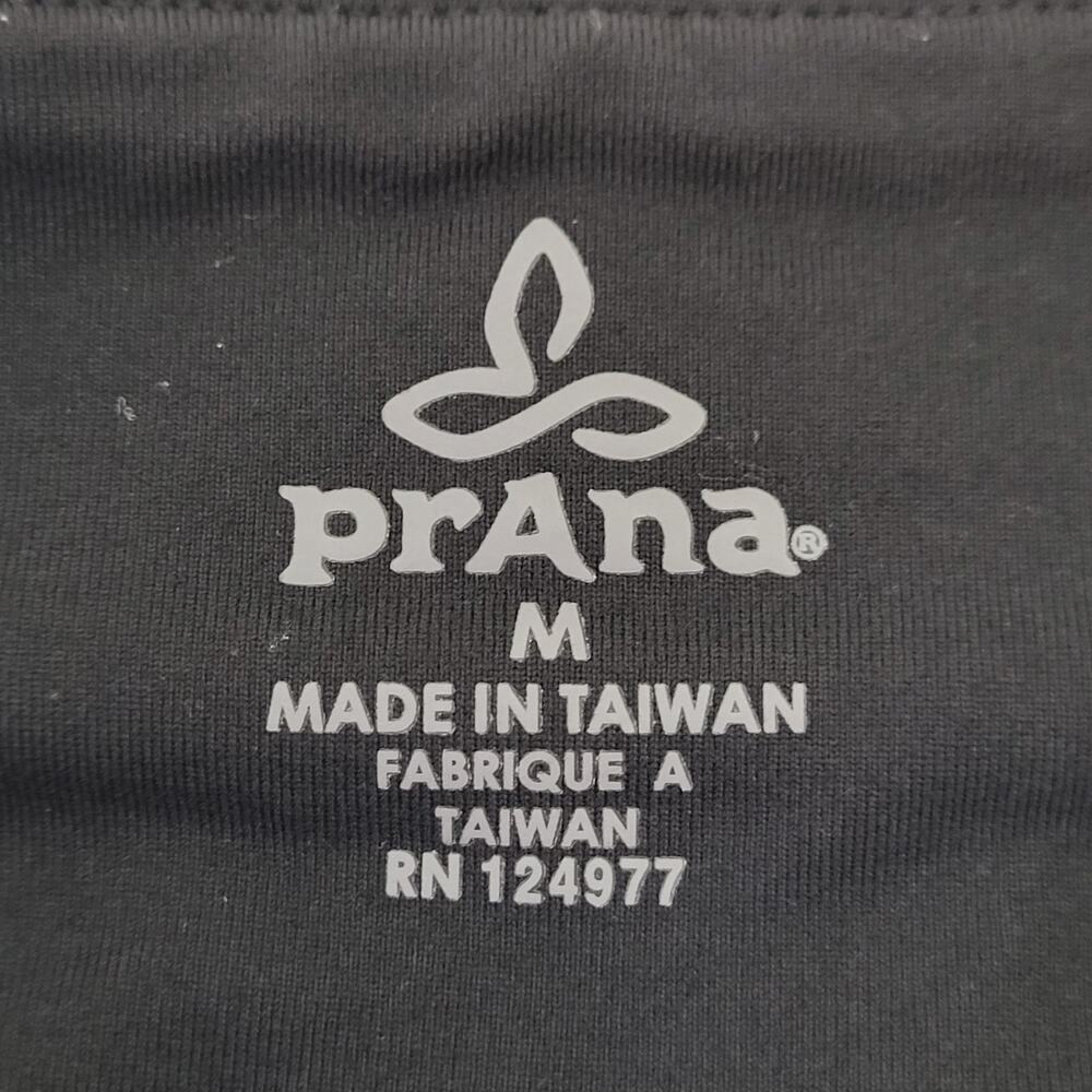 prAna Womens Black Capri Leggings Size Medium Yoga Pilates Gym Cardio Activewear - Picture 3 of 7